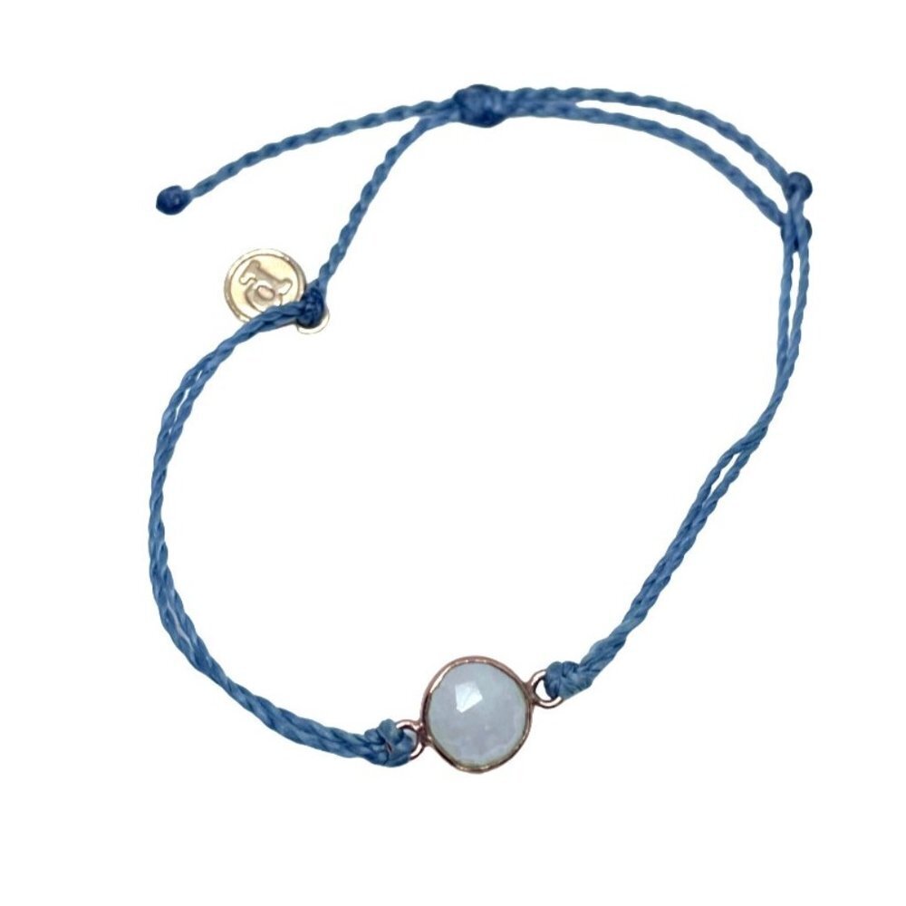 Pura Vida Faceted Twisted Cord Bracelet Knot Closure Adjustable